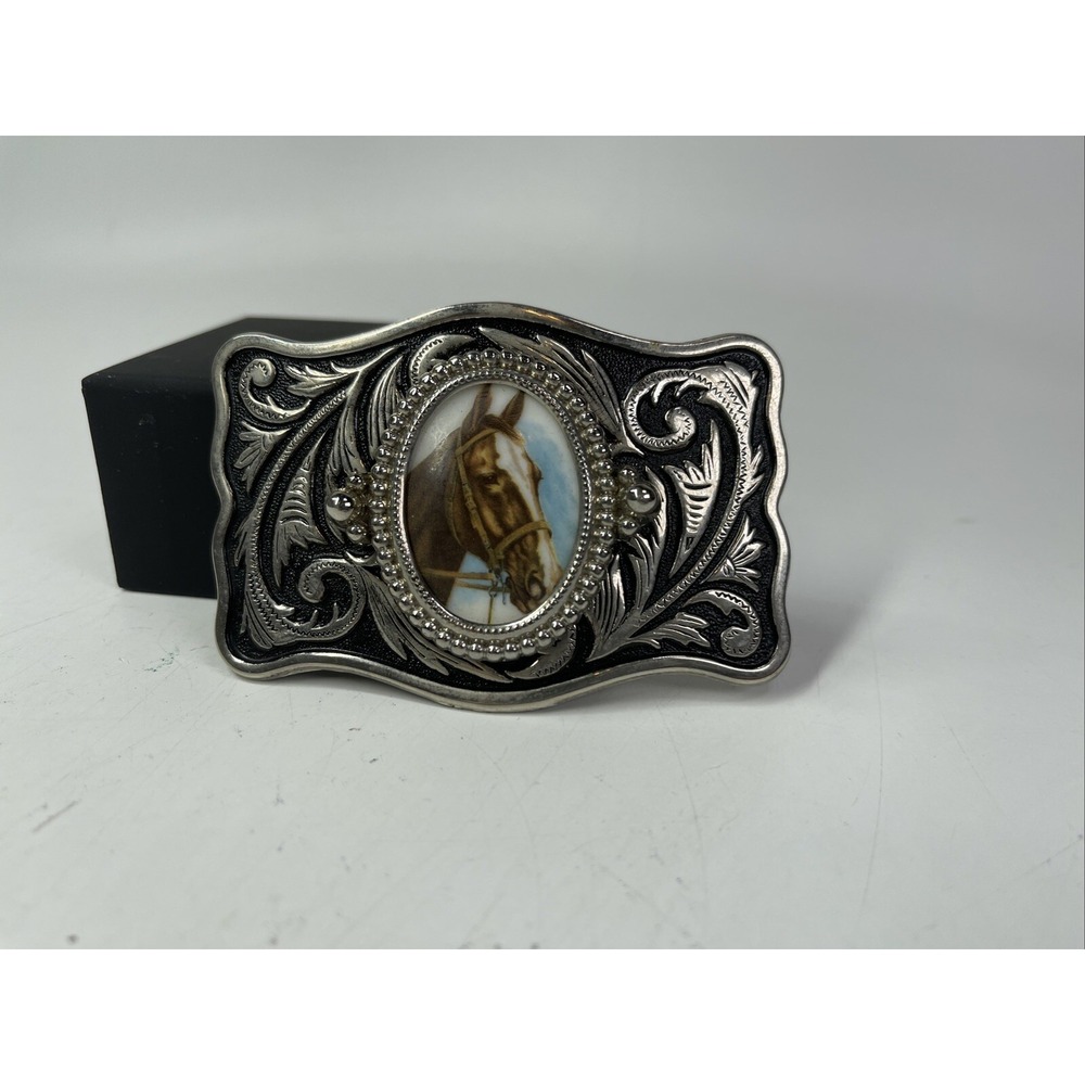 Western Style Horse Metal Belt Buckle